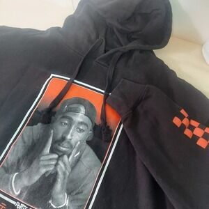 Poetic Justice Tupac Shakur Graphic Hoodie Black Long Sleeve Pullover Size L